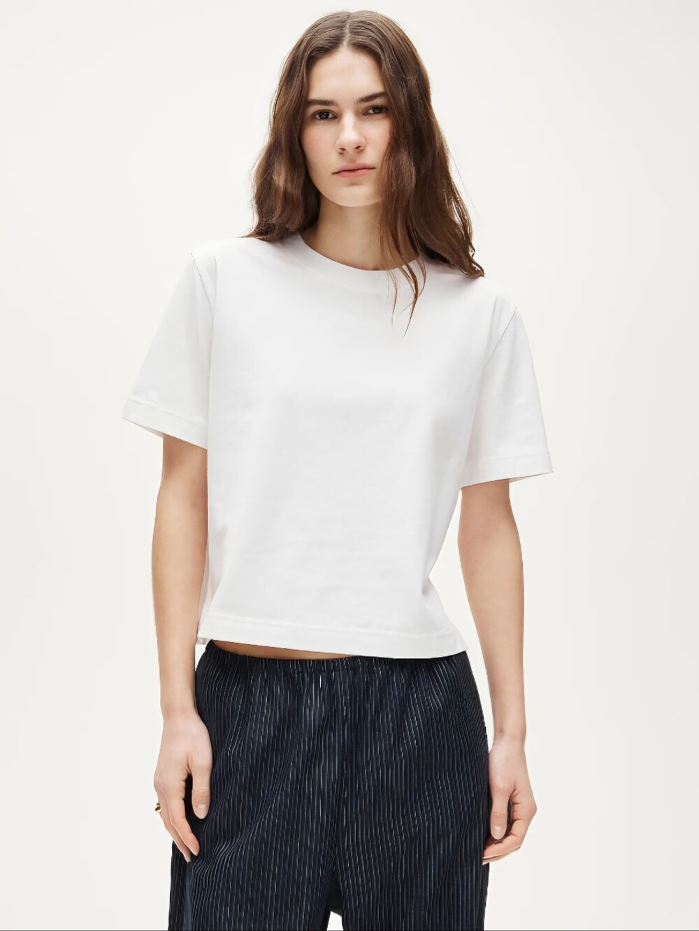 J.Crew Boyfriend jersey relaxed cropped T-shirt Sz XS $39.50 Orange